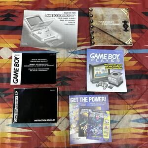 Manual & INSERTS ONLY** Nintendo Game Boy Advance SP